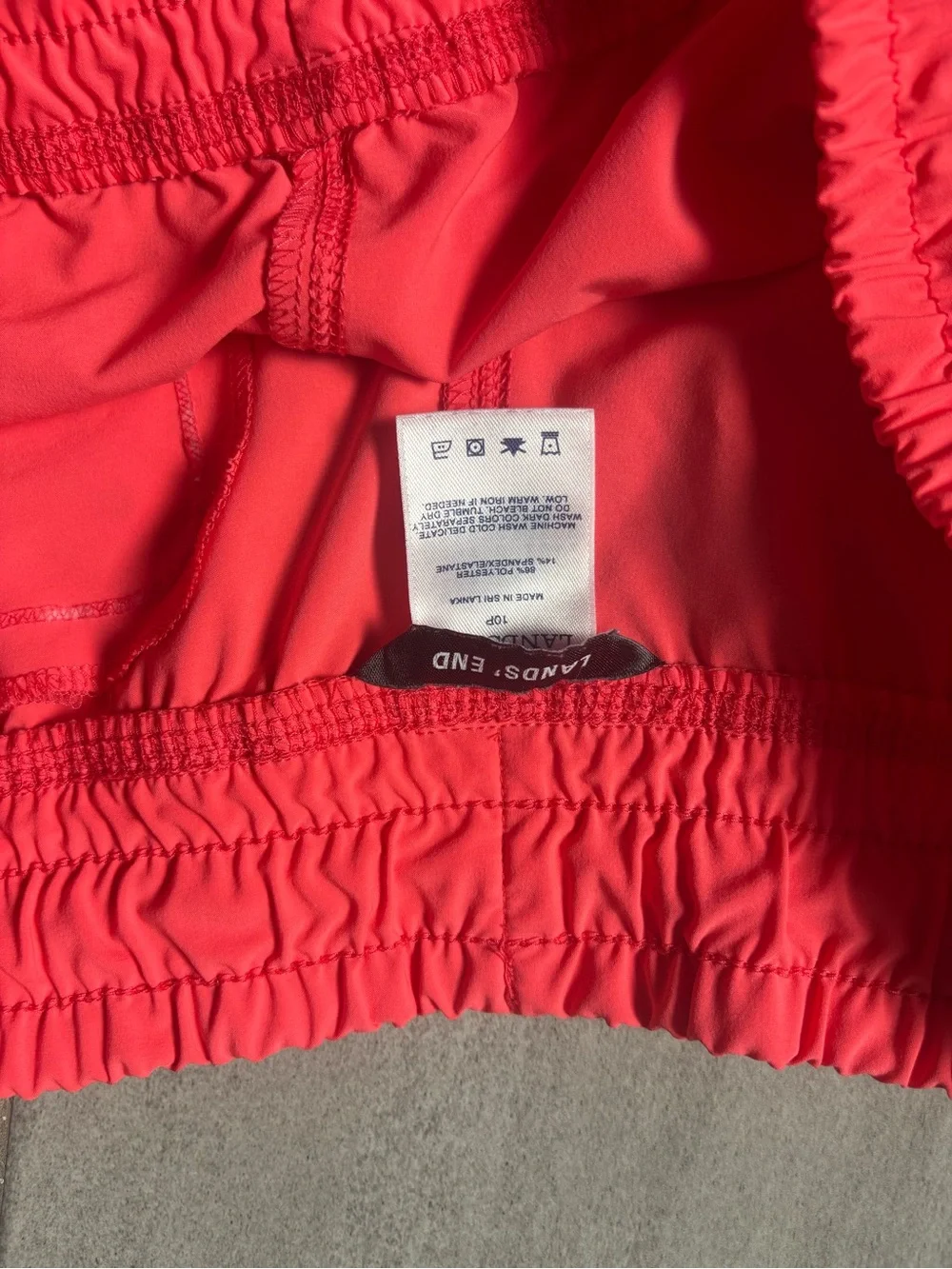 Lands' End Bright Coral Active Shorts